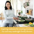 thumbnail image 3 of Ayesha Curry Porcelain 10 Piece Nonstick Pots and Pans Set, Basil Green, 3 of 9