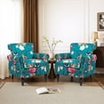thumbnail image 6 of UIXE Accent Chairs Living Room Chairs Set of 2 Upholstered Armchair for Bedroom Modern Lounge Chair, Pattern Blue, 6 of 7