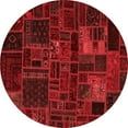 thumbnail image 1 of Ahgly Company Indoor Round Oriental Red Modern Area Rugs, 6' Round, 1 of 4