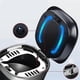 thumbnail image 5 of Cenicero portátil para coche con luz LED azul y mini depósito de basura (negro y plateado). Cenicero portátil de metal para coche., 5 of 5