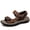 Brown, variant on Men's Adjustable Non-Slip Athletic Outdoor Casual Hiking Beach Sandals