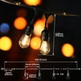 thumbnail image 6 of 2 Pack Outdoor String Lights, Commercial Grade Decorative String Lights, Fairy Neon String Light, Full Lighting Design, 24 Bulbs Included, 6 of 9