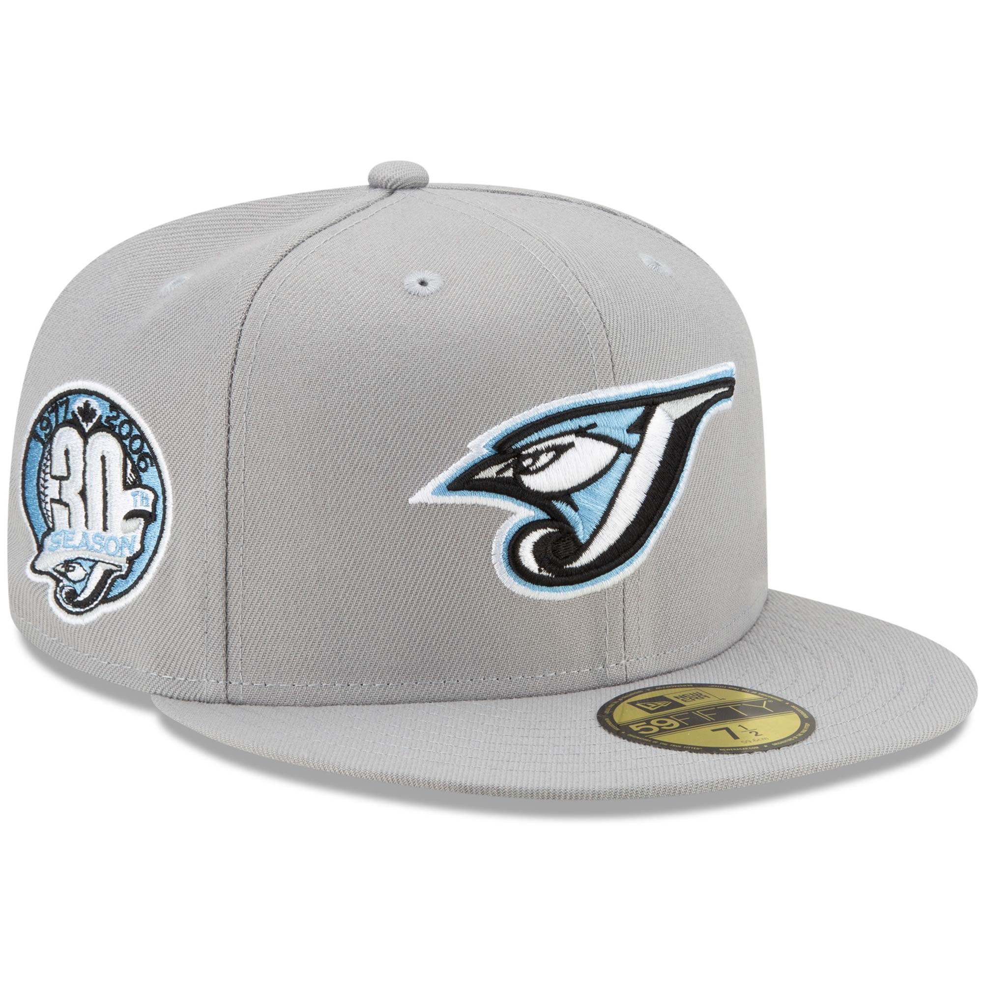 Toronto Blue Jays New Era 30th Season Cooperstown Collection Sky Blue Undervisor 59fifty Fitted Hat Gray Walmart Com