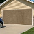 thumbnail image 5 of Vintage Brown Garage Door Cover Banner 7 x 8 FT,Farmhouse Retro Dark Solid Color Linen Texture Garage Door Curtains Backdrop with Grommets for Indoor Outdoor Wall Party Porch Yard Decor Background, 5 of 9