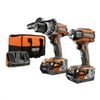 Factory-Reconditioned Ridgid ZRR9205 18V 4.0 Ah Lithium-Ion Brushless Hammer Drill and Impact Driver Combo Kit (Refurbished)