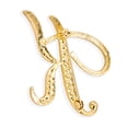 thumbnail image 2 of Bling Jewelry Womens Large Statement ABC Crystal Letters Initial  Lapel Pin Brooch Gold Plated, 2 of 6