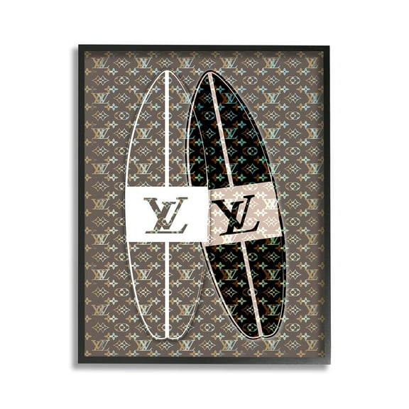 Stupell Industries Fashion Patterned Surf Beauty & Fashion Painting Black Framed Art Print Wall Art, 11 x 14