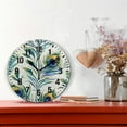 thumbnail image 2 of Yayeee 10" Wall Clock Battery Operated Quartz Round Silent Non-Ticking Home Decor,Peacock Feather, 2 of 6