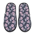 thumbnail image 2 of KLL Flowers Slippers for Women Men House Slip on Indoor Outdoor Bedroom Furry Fleece Lined Ladies Comfy Anti-Skid Rubber Hard Sole-Medium, 2 of 8