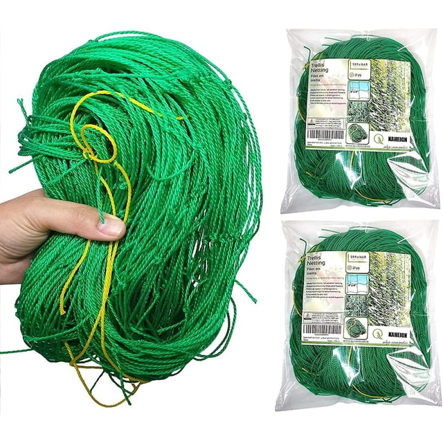 Pieces Plant Trellis Netting, 1.8 x 5m Nylon Garden Netting Heavy Duty Plant Climbing Netting
