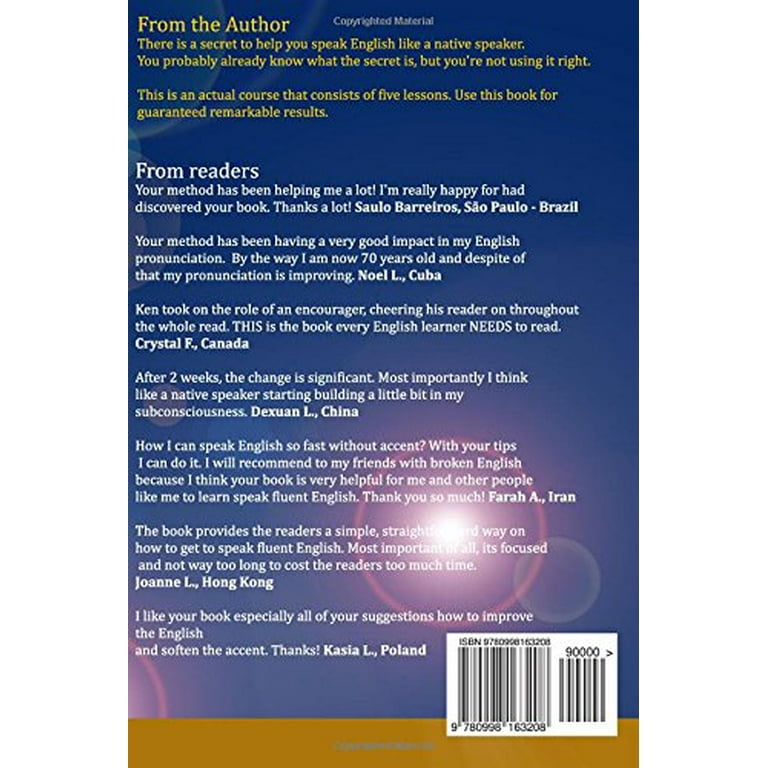 Talk English The Secret To Speak English Like A Native In 6 Months For Busy People Paperback Walmart Com