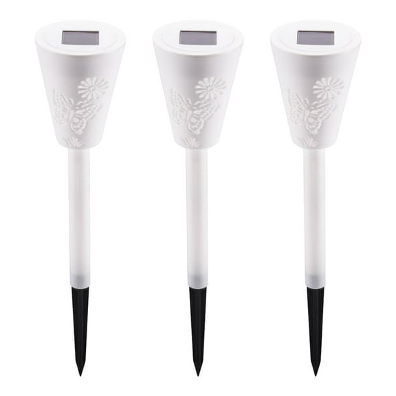 Inteprter Lámpara de césped de 3 uds, lámpara de enchufe de tierra de luz de carretera de energía Solar a prueba de herrumbre para patio de jardín Iluminación y accesorios Inteprter HA020023-00