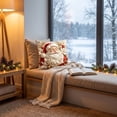thumbnail image 5 of 4 Pcs Christmas Decorative Throw Pillow Covers, Embossed Holiday Cushion Slipcovers With Hidden Zipper, Xmas Pillow Cases for Sofa Couch Indoor Home Decor, 5 of 6