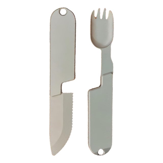 Halloween Kitchen Decor 2 In 1 Camping Eating Utensils Set Reusable Camping Utensils Set Compact Spoon Fork Cutlery Travel Utensils For Lunch Hiking Outdoor Small round Dining Table Set for 4 Modern