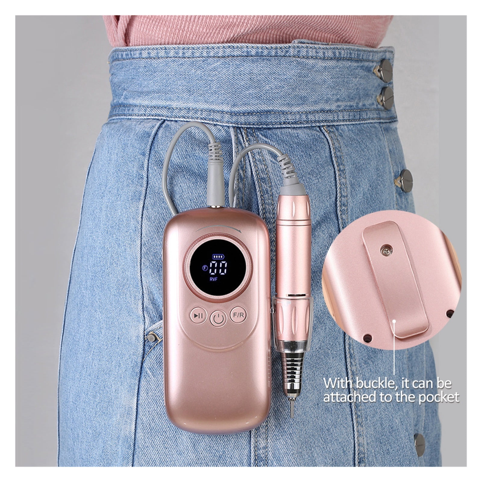 Cordless Electric Nail Drill Machine 35000RPM Professional Nail Drills For Acrylic Nails USB Rechargeable Portable Efile ,Quality Torque