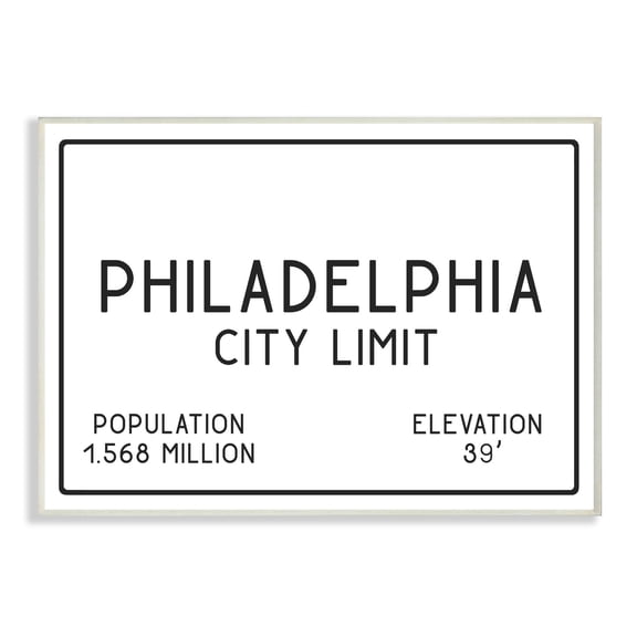 The Stupell Home Decor Collection Philly City Limit Canvas Wall Art