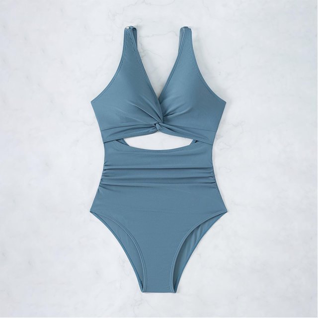 Acyse 2025 Womens Bikinis Clearance Juniors New Solid Color Hollow Swimsuit