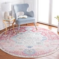 thumbnail image 2 of SAFAVIEH Phoenix Beulah Abstract Area Rug, Red/Ivory, 6'7" x 6'7" Round, 2 of 8
