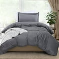 thumbnail image 1 of Juego de funda de edredón Utopia Bedding, tamaño doble, gris, 2 piezas, 1 of 7