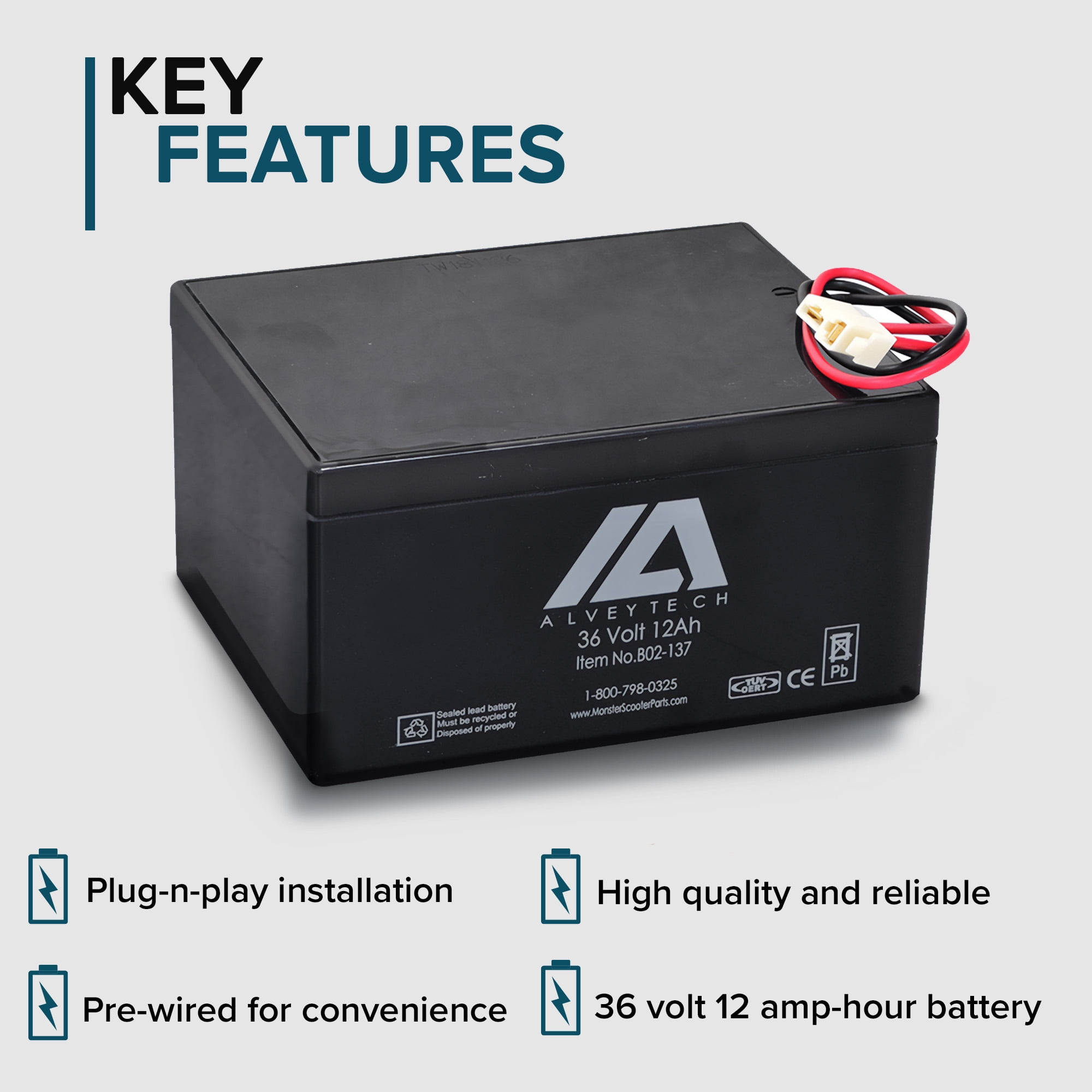 Wolk begaan vergroting AlveyTech 36 Volt 12 Ah Battery for Minimoto ATV, Go-Kart, Dune Buggy, Maxxi, Motocross Dirt Bike - Walmart.com Wolk begaan vergroting AlveyTech 36 Volt 12 Ah Battery for Minimoto ATV, Go-Kart, Dune Buggy, Maxxi, Motocross Dirt Bike - Walmart.com