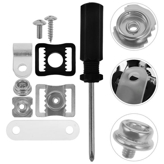 FRCOLOR 57PCS Football Helmet Repair Kit Hardware Kit R Shape Visor Clips Screws Nuts for Youth Hockey Baseball Sports