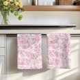 thumbnail image 7 of Spring Pink Cobweb Kitchen Towels Set of 3, Abstract Boho Farmhouse Lines Absorbent Dish Towels for Kitchen, Microfiber Hand Towel, Quick Drying Tea Towel for Cleaning Decorative Dishcloths, 7 of 7