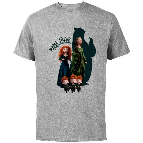 Disney and Pixar’s Brave Merida Mama Bear - Short Sleeve Cotton T-Shirt for Adults - Customized-Athletic Heather