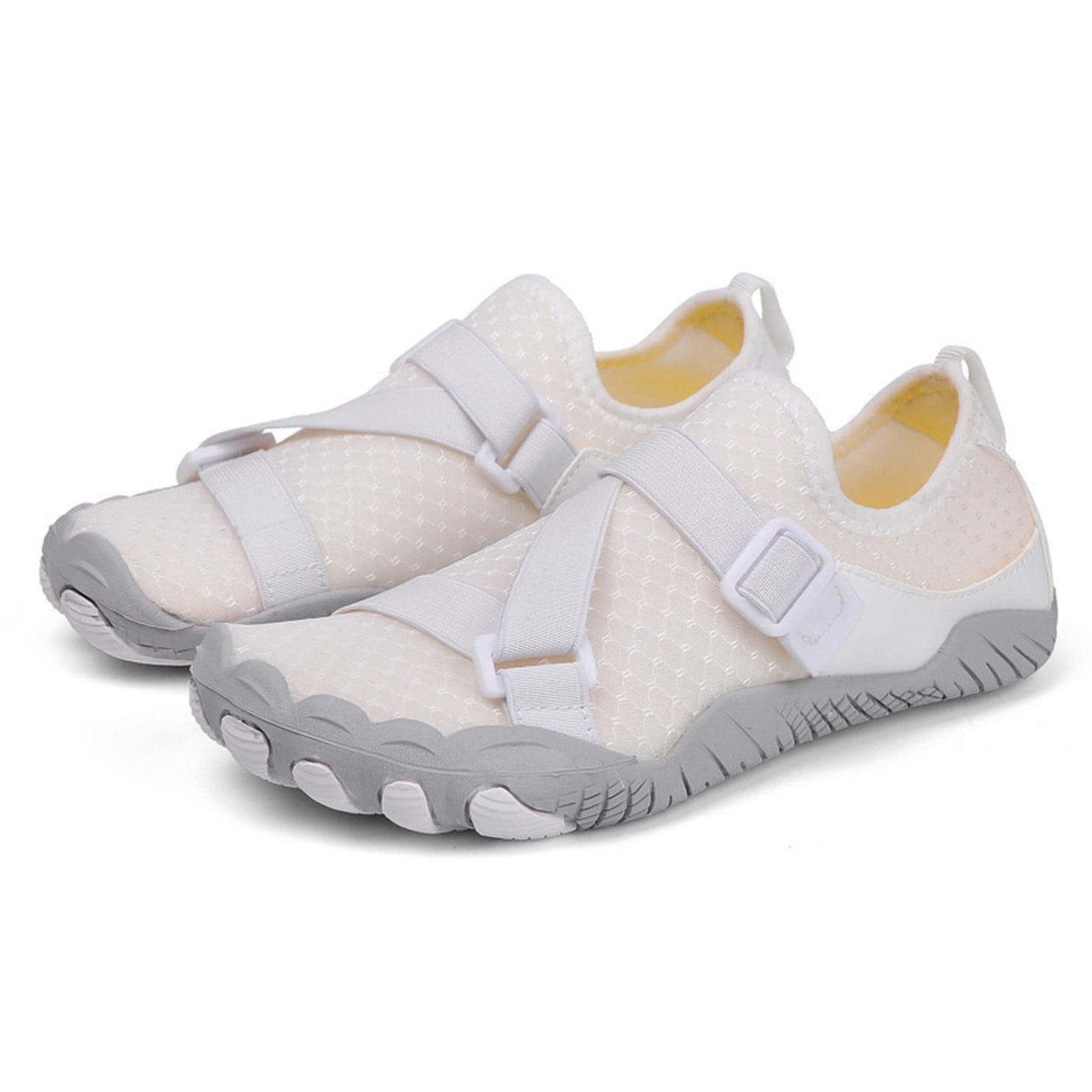Water Shoes for Women Men Quick-Dry Hiking Beach Barefoot Boat Aqua Shoe Outdoor Sports Comfortable Slip On Unisex Footwear White 38