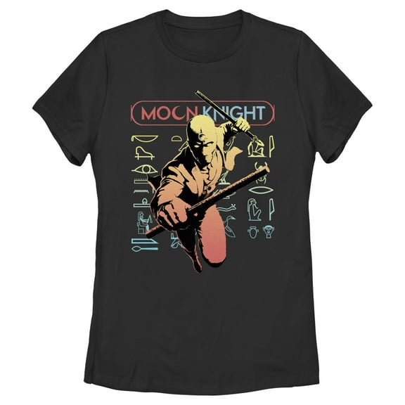Women's Marvel: Moon Knight Neon Mr. Knight  Graphic Tee Black X Large