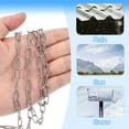thumbnail image 4 of Cadena de eslabones de acero inoxidable Uxcell de 16.4FT x 2/7" x 0.06" Cadena de metal Cadena de utilidad de eslabones pequeños, 4 of 7