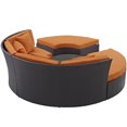 thumbnail image 5 of Modway Convene Circular Outdoor Patio Daybed Set in Espresso Orange, 5 of 6