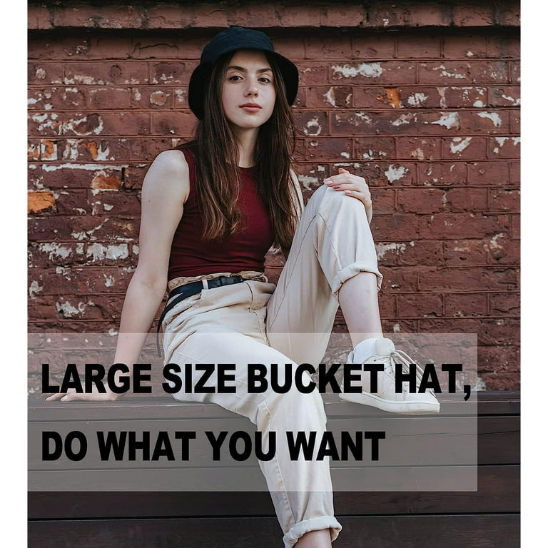 Oversize XXL Bucket Hat, Extra Large Unisex Reversible