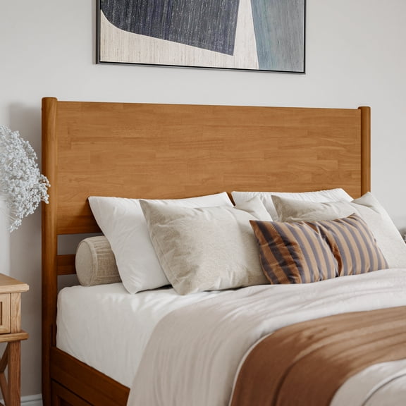 Pasadena Queen Wood Panel Headboard in Light Toffee