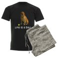 thumbnail image 6 of CafePress - Yellow Lab Life Men's Dark Pajamas - Men's Dark Loose Fit Cotton Pajama Set, 6 of 7