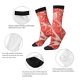 thumbnail image 4 of Wukai Beef Steaks Print Contrast Color Mid-tube Socks, 3D Printing Design Adult Socks, High Elastic Breathable Sports Socks, Suitable for Daily,Unisex, 4 of 6
