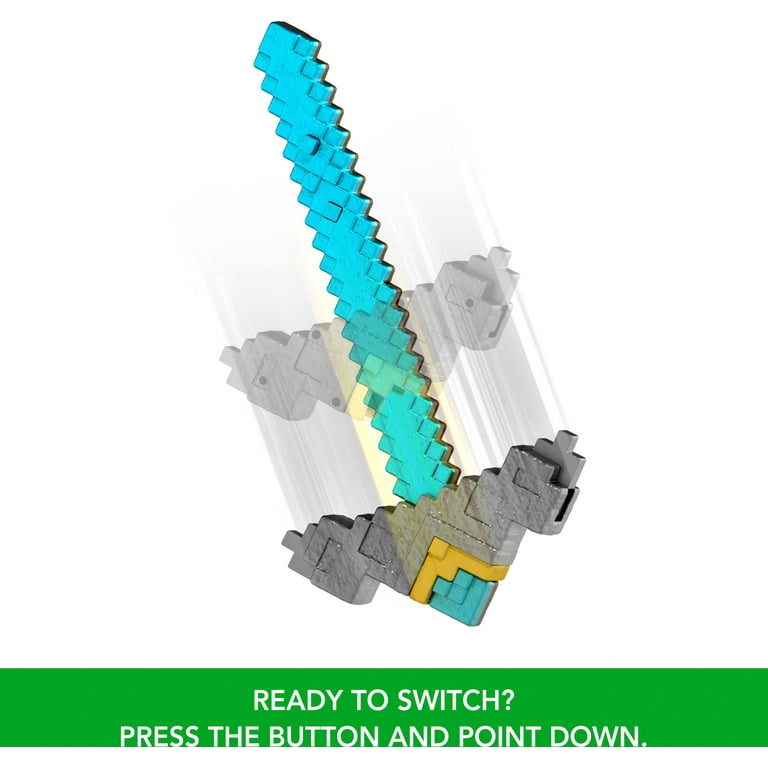 Minecraft Click and Switch Sword and Pickaxe Role-Play 2-in-1 Toy