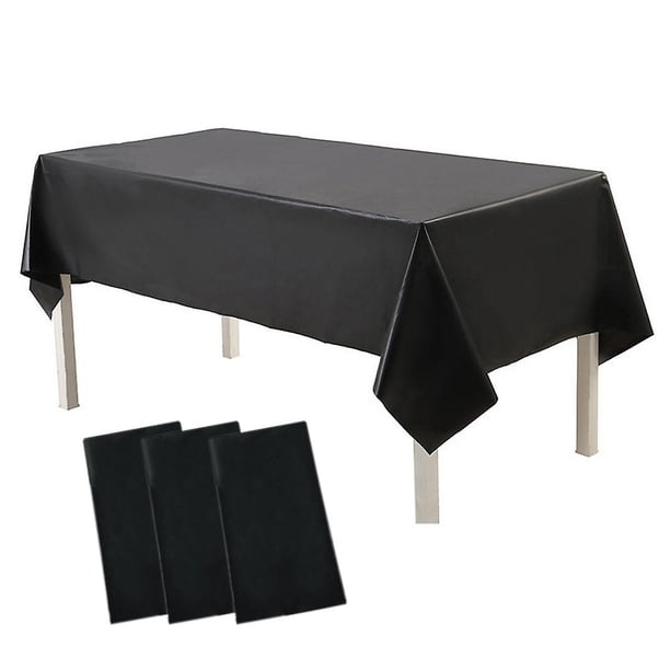 Manteles de plástico para mesas rectangulares, paquete de 3 manteles desechables de 54 "X 108", fiestas, cumpleaños, bodas, Navidad