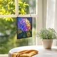 thumbnail image 3 of Hydrangea Flower Stained Glass Panel Suncatcher Square Window Hanging, 8 Inch Real Glass Decorative Art Sun Catcher for Home, Gift, and Garden Decor 78OR14, 3 of 6