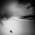 thumbnail image 2 of Verbiest, Eric 15x15 Black Ornate Wood Framed with Double Matting Museum Art Print Titled - Happiness Is First Tracks In Fresh Snow, 2 of 4