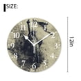 thumbnail image 2 of 12 Inch Wall Clock Battery Operated Silent Clock Decorative for Office, Kitchen, Outdoor, Living Room，4Th of July Liberty Silhouette with American Flag Exquisite, 2 of 4