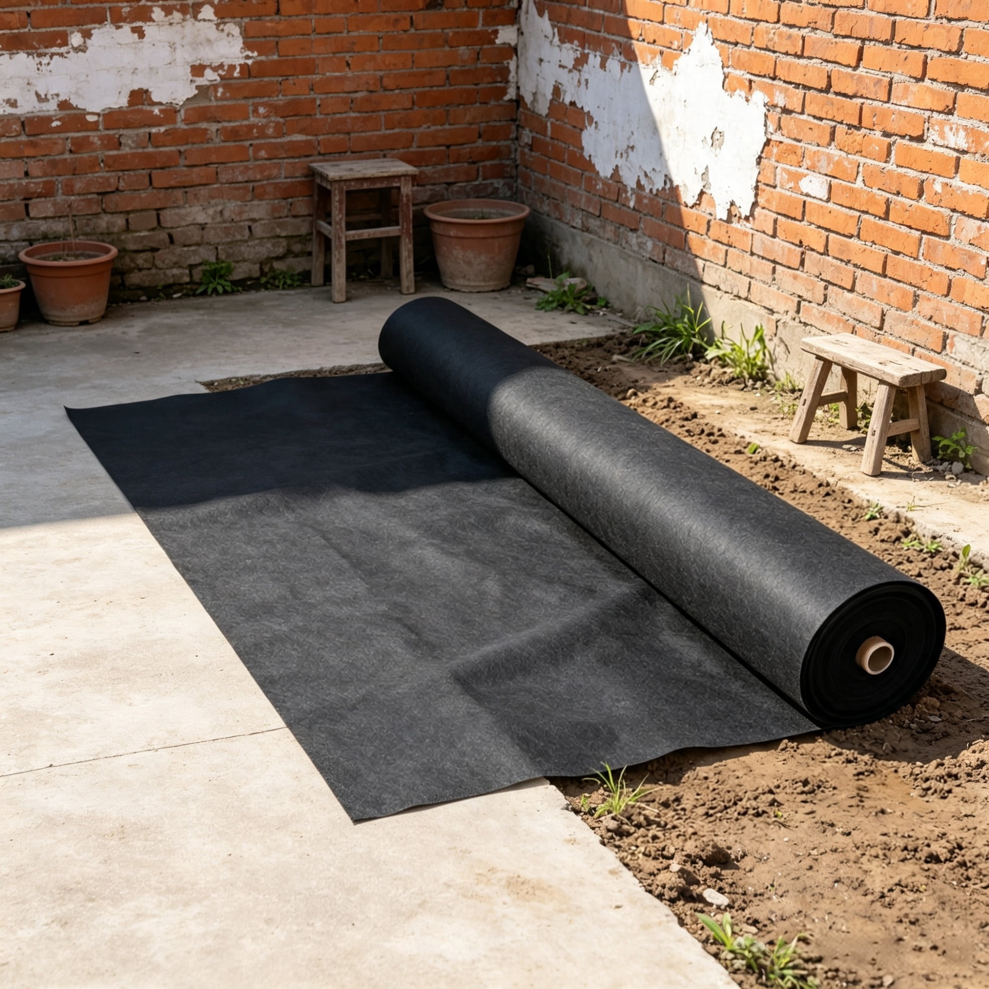 6x100ft Non-Woven Geotextile Fabric, Heavy Duty Driveway & French Drain Weed Barrier Ground Cover
