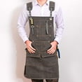 thumbnail image 3 of Tool Apron for Men Women with Adjustable Crosses Back and Multiple Tool Pockets for Mechanic Woodworker Carpenter, 3 of 14