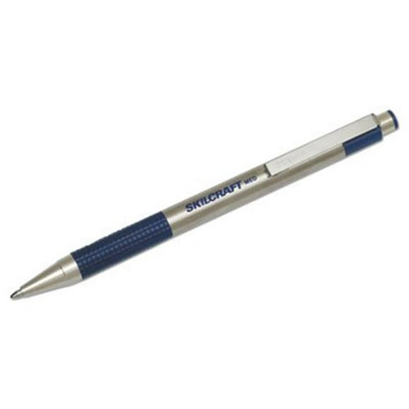 6661052 1 mm Retractable Ballpoint Pen  Blue