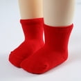 thumbnail image 3 of Generic Child Socks Kids Winter Warm Long Socks Toddlers Boys Girls Children Socks Princess Socks Floor Socks for Baby Boy Girl Fashion Casual (0-12 Months,Red), 3 of 6