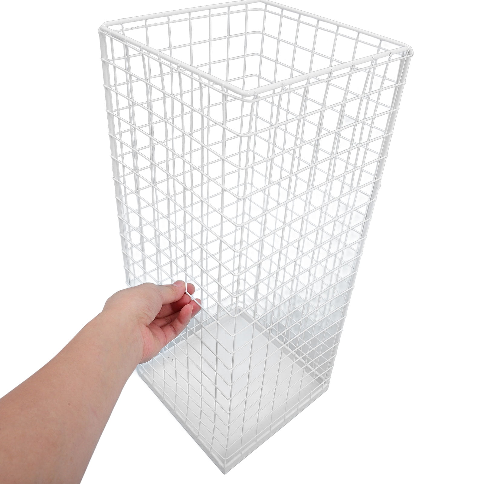 BESTYASH Metal Umbrella Holder Storage Rack, White, Simple Design, Multi-Umbrella Organizer Stand, 1 Piece