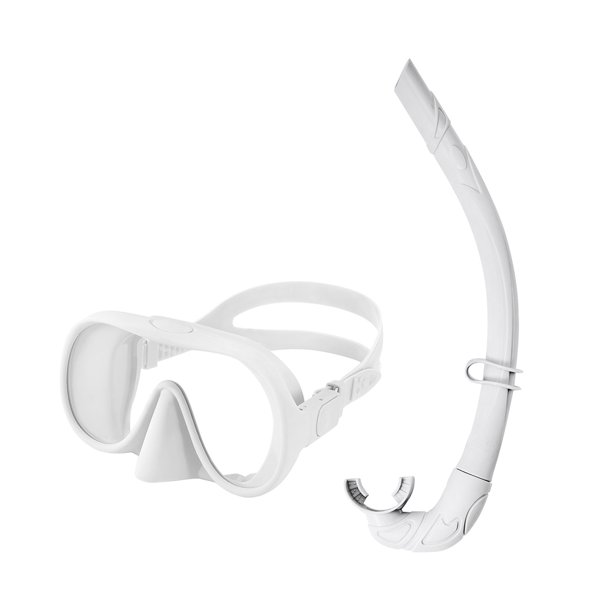 Máscara Buceo Y Snorkel Set Seco Ajustable para () Blanco