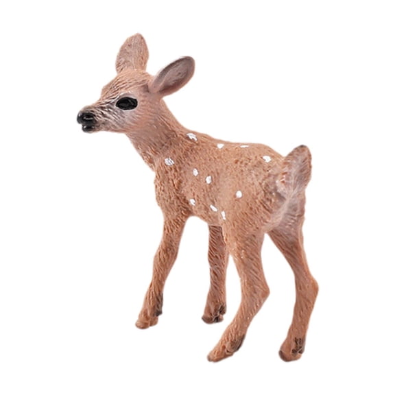 TISHITA Deer Figurine Cute Ornament Decorative Collection Souvenir Small Animal Statue Sculpture for Indoor Bookshelf Desktop Bedroom , 4.5x2.5x5CM