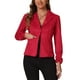 thumbnail image 1 of BLAZER L ROJO DE MUJER CON BOTONES DE SUEDE SINTÉTICO, ABIERTO EN FRONTAL, CON CORDÓN Y MANGAS LARGAS, 1 of 4