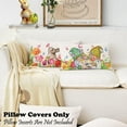 thumbnail image 6 of Spring Colorful Floral Lumbar Pillow Covers 12x20 Set of 2, Easter Gnome Bunny Flower Pillow Covers 12 x 20, Farmhouse Easter Spring Outdoor Decor for Corch Pouch and Patio Furniture, 6 of 6