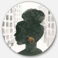 thumbnail image 1 of Designart 'Glam Pink Ladies II' Art Mural Cercle en Métal - Disque de 36, 1 of 5